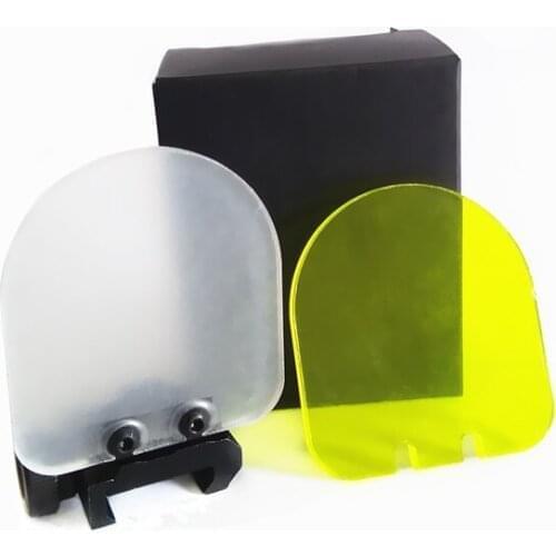Airsoft Sight Scope Lens Screen Protector Cover Shield Panel 20mm Rail Mount for Rifle Scope Sight