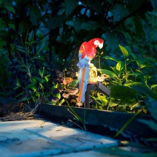 Solar Power LED Parrot Lawn Light Outdoor Waterproof Garden Landscape Lamp Handmade Hand Painted