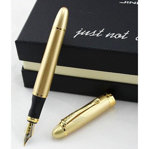 High quality Gold Fountain pen Full metal Golden Clip luxury pens Jinhao 450 Caneta Stationery Office school supplies