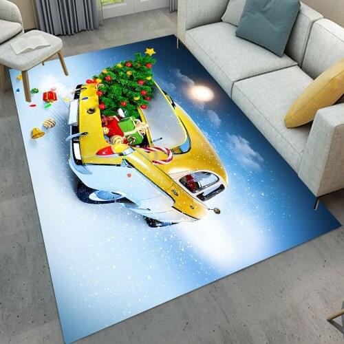 Yellow Car Christmas Tree Floor Mat Sofa Carpet Kitchen Doormat Soft Bath Mat Bathroom Rugs for Home Decor Blanket In Bedroom