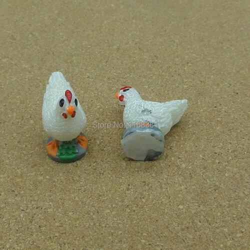 1pcs/lot resin solid hen with base cartoon 24mm fairy garden gnome moss terrarium decor crafts bonsai home DIY A104-2