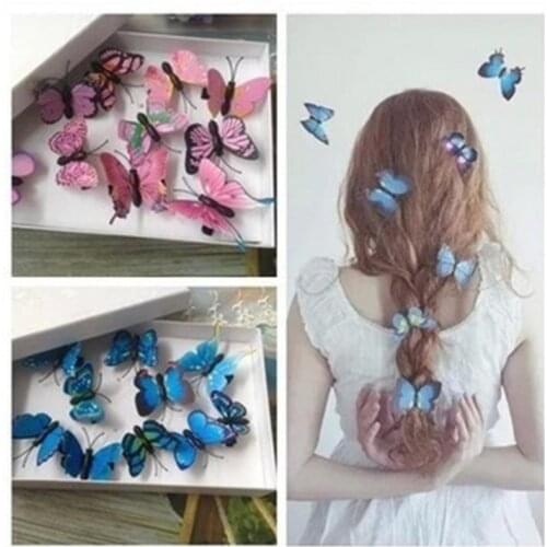 10PCS Fashion Butterfly Hair Clips for Women Girls Wedding Photography Head Clips Hairpin Hairgrips Decoration Hair Accessories