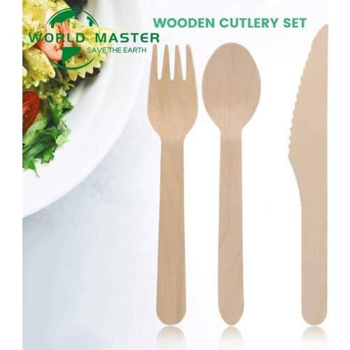 3Pcs/Set Portable Eco-friendly Tableware Bamboo Cutlery Set With Spoon Fork Knife Travel Dinnerware Suit