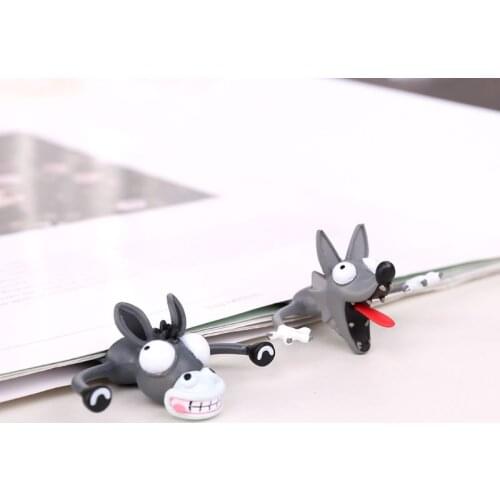 3D Stereo Cartoon Lovely Animal Bookmark Cute Cat Rabbit Funny Student Kids Gift Hot Selling