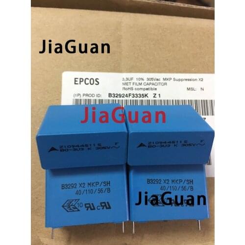 6PCS NEW EPCOS B32924F3335K 3.3UF 305VAC PCM27.5 B32924 335/305VAC p27.5mm 3300NF 3.3UF305VAC 3U3