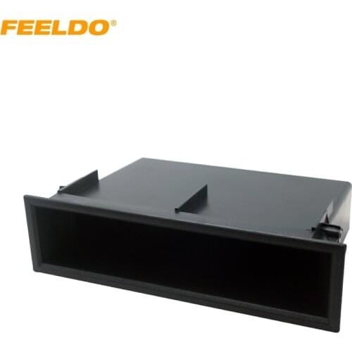 FEELDO 1Pc 1DIN Car Stereo Radio Refitting Dashboard Installation Mounting Trim Fascia Storage Box Spacer For Honda #FD1664