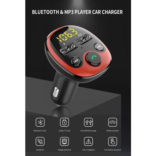Car MP3 Music Player Bluetooth 5.0 Radio Adapter Modulator Car Kit with Dual USB Car Charger U disk / TF Card lossless Music