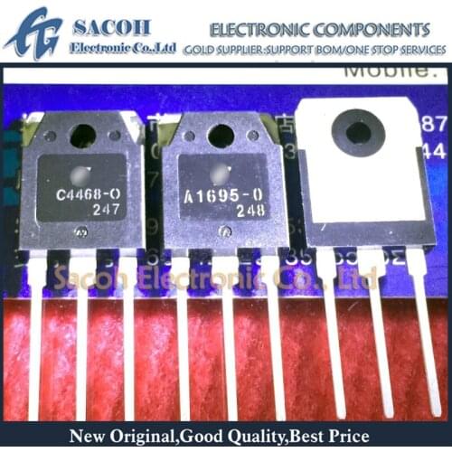 Free Shipping 10Pairs 2SA1695-O A1695-O + 2SC4468-O C4468-O TO-3P Silicon PNP + NPN Epitaxial Planar Transistor