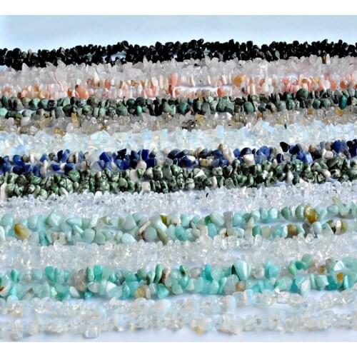 Free Shipping Freeform Gravel Different Material Natural Stone Beads In Loose 16" Strand 5-8MM Pick Color for Jewelry Making
