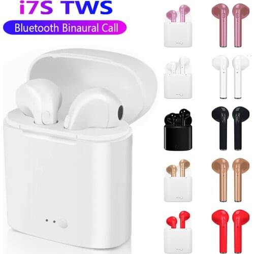 I7s TWS Wireless Headphones Bluetooth Mini Earphones With Microphone Charging Box Earpiece Sport Headset Smart Phone Universal