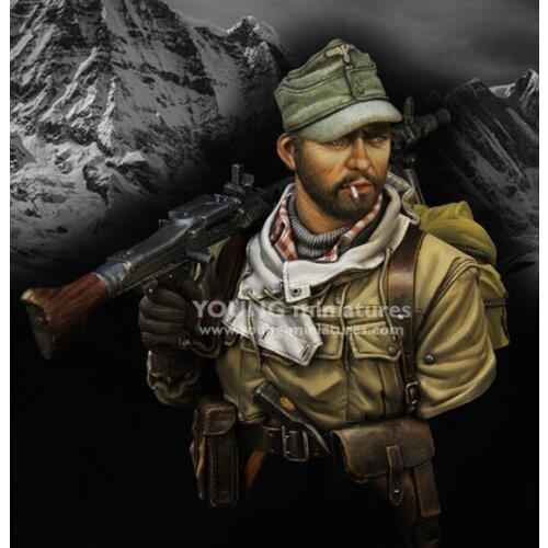 1/10 Scale Resin Bust German Army Guard Mountain Figure Model Kit Free Shipping