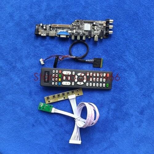 Digital signal DVB for LTN101AT03/LTN133AT17/LTN133AT23/LTN133AT27 LVDS 1366*768 40 Pin screen control card kit USB+VGA+AV