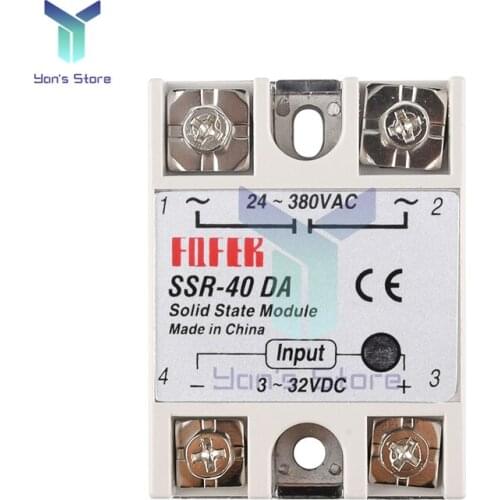 DC-AC Solid State Relay Switch Module SSR-10/25/40/50/60/75/100DA Single Phase Relay Control Switch Module Electronic Equipment