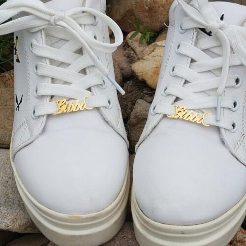 Kids Handmade Jewelry Personalized Name Shoe-buckle Gold Buckie Women Men Bijoux Femme Shoe Fastener Friendship Gift