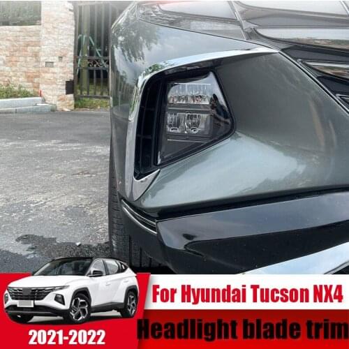 For Hyundai Tucson 2021 2022 headlight trim front bumper blade anti-collision strip anti-collision modification exterior