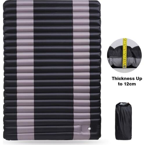 Foot Self-Inflatable Double Sleeping Pad 12cm Thickness Widen Air Mattress For Tent Car Travel Camping Mat Picnic Cushion