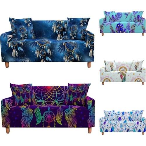 Dreamcatcher Elastic Sofa Cover for Living Room Stretch Slipcover Sectional Corner Couch Cover Tramo Funda De Sofá Mariposa