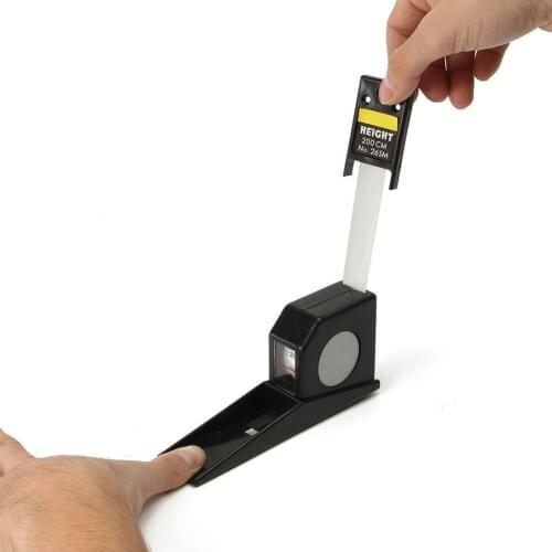 2m Body Growth Stature Altimeter Wall Mounted Retractable Tape Measure Portable Height Measuring Meter for Home Hospital School