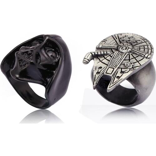 War Star Rings Classic Jedi Symbol Metal Alloy Figure Rings Movie Punk Jewelry For Women Men Gifts Size 9