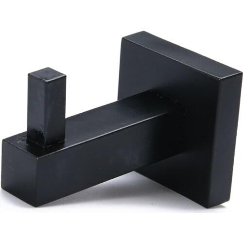 Brass Matte Black Wall Mount Square Towel Robe Coat Hook Hat Door Hanger Tissue Roll Toilet Brush Holder For Bath Accessories