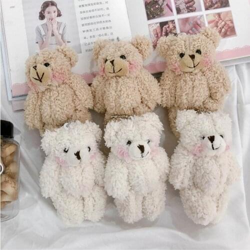 Hot sale 1PC 11cm Bear Plush Toys Mini Teddy Bear Dolls Small Gift For Party Wedding Present Pendant Cute Doll