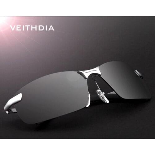 Veithdia Brand Rimless Polarized mens Rimless sunglasses designer Sun Glasses Driving Goggle For Men oculos de sol male shades