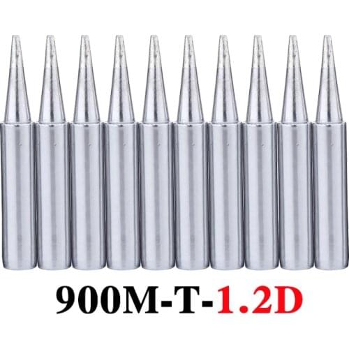 10Pcs/lot 900M-T-1.2D Soldering Iron Tip Lead-free Welding Sting Solder Tips for 936 BGA Soldering Rework Station