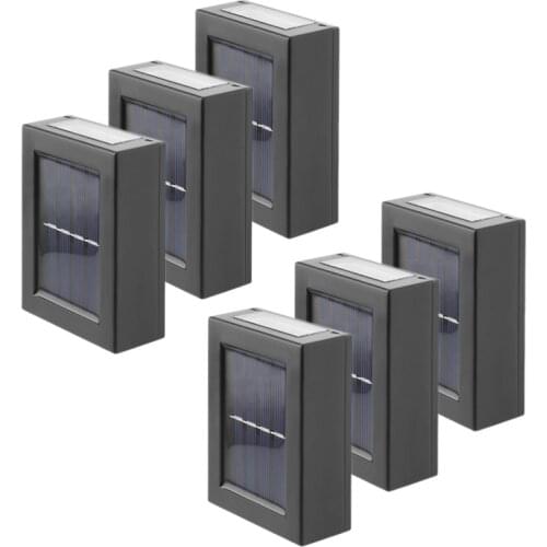 6Pcs Solar Wall Lamp Outdoor Garden Waterproof Household Wall Lamp Light Decorative Garden Lamps Hiking and Camping