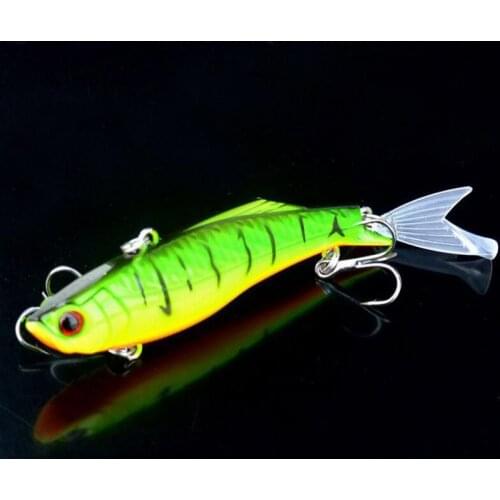 New Arrival Fishing VIB Lure 23g 8.3cm Artificial Vibration Lure with Spinning Tail Sinking Casting Fish Lure Rattle