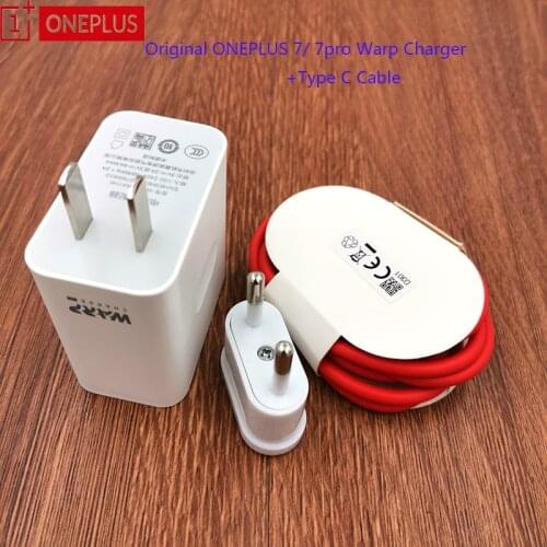 OnePlus 7 Warp Charger 5V6A Power Adapter 30W EU US Fast Charge Plug 100CM DASH Cable For OnePlus 1+ 8 8T 7 7T Pro 7 6 5T 5 3 2