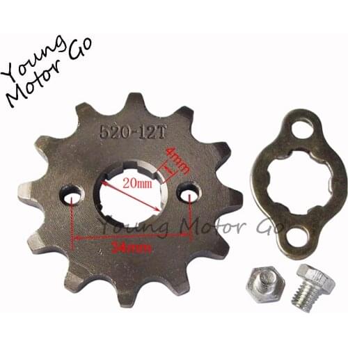 520 20mm 10 11 12 13 14 15 16 17 18 19 20 T Front Engine Sprocket For Honda Lifan ZongShen YCF ATV Quad Dirt Pit bike Buggy