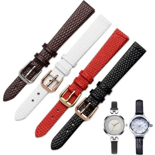 Small leather strap, universal thin watch chain, leather for Fossil women, guss Rossini CK 6mm 8mm 10mm 12mm 14mm 16mm 18mm 20mm