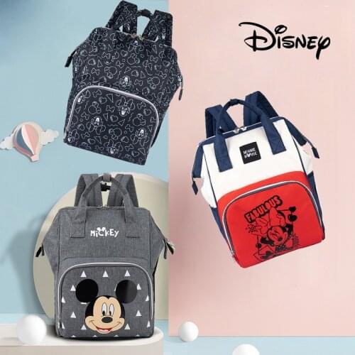 Disney Mickey Minnie Diaper Bag Fashion Large Capacity Mummy Diaper Bag Multifunction Mom Maternity Nappy Bag Baby Stroller Bag