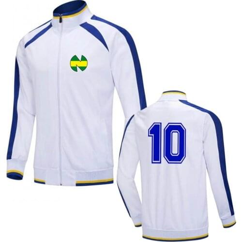 Captain Tsubasa Football Jersey Gym Training Sports Cycling Top Quick Drying Long Sleeve Running Jogging Men Outdoor Jacket