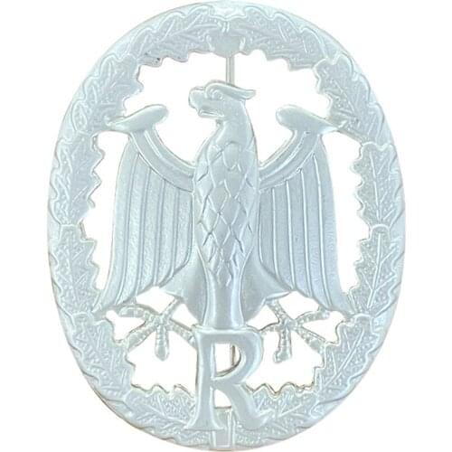 WWII WW2 GERMAN RESERVE DUTY OAK LEAF EAGLE METAL BADGE PIN MEDAL