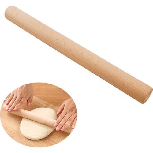 1pc Solid Color Natural Wood Rolling Pin Fondant Cake Decoration Rollers Dough Roller For Kitchen Cooking Cocina Accesorio