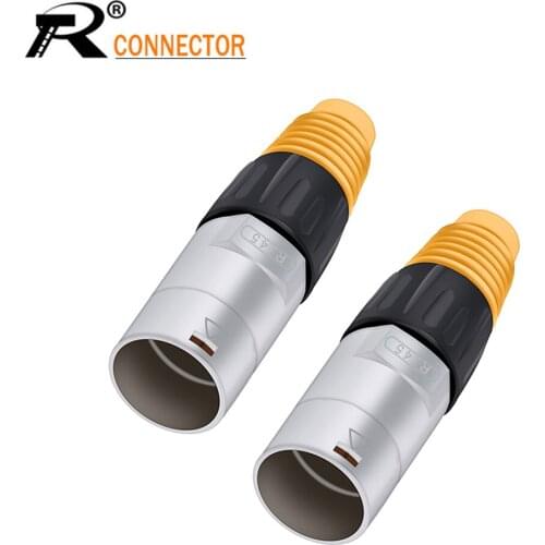 10Pcs/lot RJ45 Aviation Plug Male Socket Ethernet RJ45 Connector Industrial LED Outdoor Signal Network Adapter Panel Mount