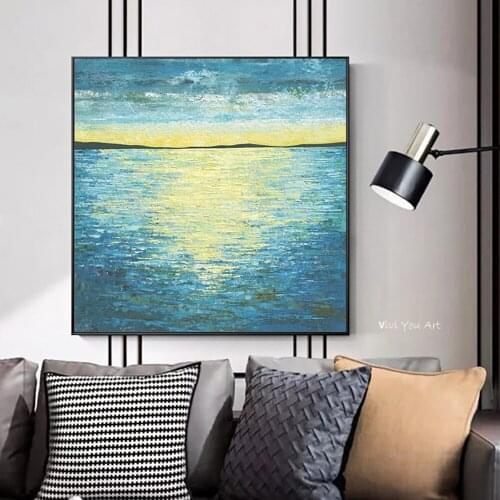 100% Pure Hand-painted Nordic Abstract Living Room Decoration Painting Sofa Background Wall Paintings Modern Minimalistoil Paint