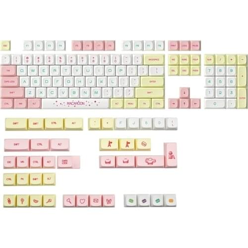 146 Keys XDA Profile PBT Macaron Keycaps DYE Sublimation Keychron GH60 GK61 Cherry Mx Switch Mechanical Keyboard Keycap