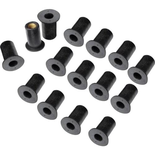 15Pcs Rubber Well Nuts M5 Brass Metric Motorcycle Windscreen