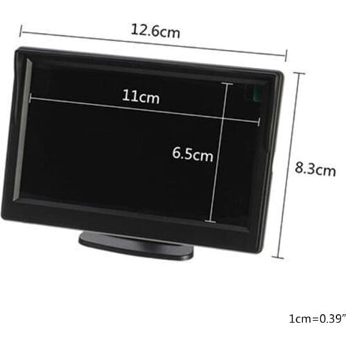 5inch Car Reversing Monitor LCD High Definition Digital Screen 2 Way Video Input 1XCF