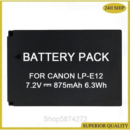 875mAh LP-E12 LPE12 LP E12 Camera Battery For Canon EOS M10 Kiss X7 Rebel SL1 EOS 100D DSLR Battery L50 Battery