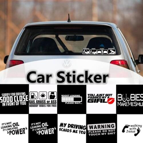 Auto PVC Sticker Body Truck Window Waterproof Modeling Car Personality Character Decal Letter Funny Fashion Top Packaging Tape