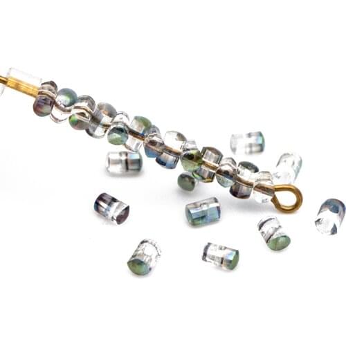 Crystal Glass Seed Spacer Beads 4x2mm, Green Rose Loose Beads DIY Jewelry Making Accessories (TS101-5)/ 150 Beads