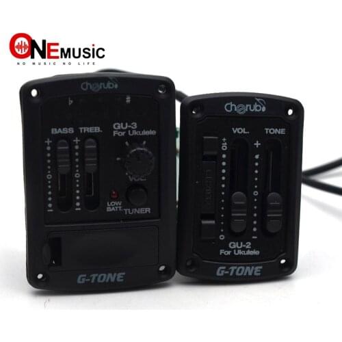 Cherub GU-3 Acoustic Ukulele Preamp System 2Band EQ for Ukulele with Chromatic Tuner Ukulele Pickup Free Shipping