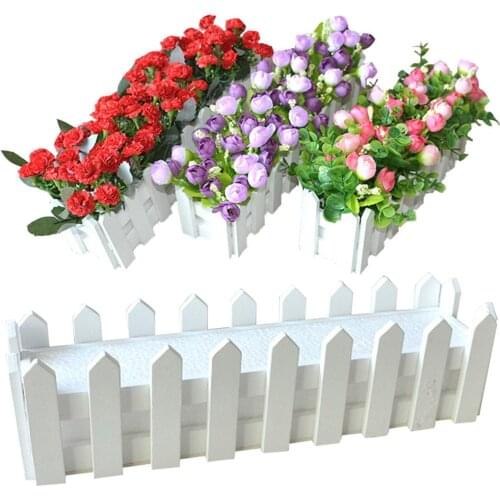 Wooden Flower Pot Fence Plant Basket Container Planter Home Garden Wedding Decor Vegetable Small Fence Christmas Decoration
