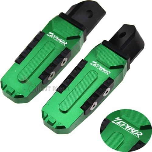 For Kawasaki Zephyr 550 1991-1999 Zephyr 750 1991-1997 Motorcycle Accesstories CNC Aluminum rear passenger foot peg footrests