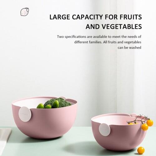 Double-layer Drain Basket Household Fruit Plate Kitchen Sink Living Room Plastic Vegetable Basket Storage Basket Home Storage