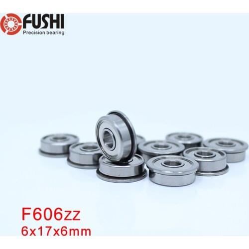 F606ZZ Flange Bearing 6x17x6 mm ABEC-1 ( 10 PCS ) Flanged F606 Z ZZ Ball Bearings
