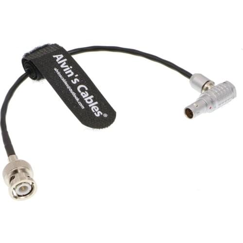 Alvins Cables Red Komodo Timecode Cable BNC Male to EXT 9 Pin Male Right Angle Time Code Cable for Sound Devices ZAXCOM